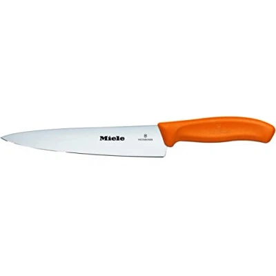 Imagen de Victorinox Swiss Classic, cuchillo profesional para trinchar, hoja extra afilada, afilado recto, 19 cm, mango de plástico, acero inoxidable, naranja