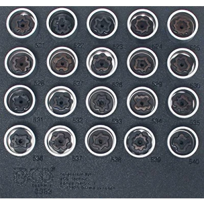 Imagen de BGS 8963 Bandeja para carro 1/6: Juego tuercas de ruedas VAG 20 piezas