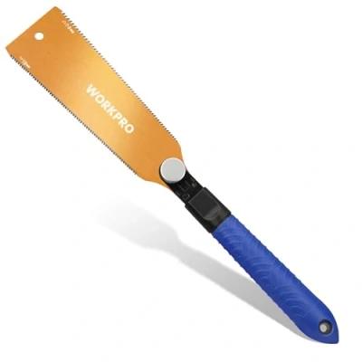 Imagen de WORKPRO Sierra Japonesa de 210 mm, Doble Filo 18TPI/7 9TPI, con Hoja SK5 Flexible y Reemplazable, Madera Mango Ergonómico, Perfecta para Carpintería Trabajos