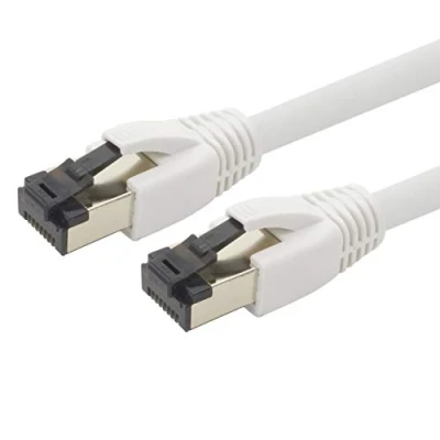 Imagen de 1aTTack.de cable de red Cat 8 15 m, CAT8, color blanco, 1 pieza Cat.8 Lan 2000 Mhz 40 Gbit s 40GBase T Poe+, Ethernet LSZH x blanco
