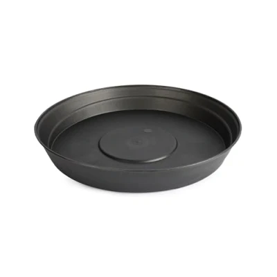 Imagen de Garronda Platos para Macetas de Plástico Redondos GD 0023 (Grafito, ⌀ 28cm H 4,5cm)