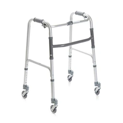 Imagen de Andador plegable, regulable en altura con 4 ruedas giratorias