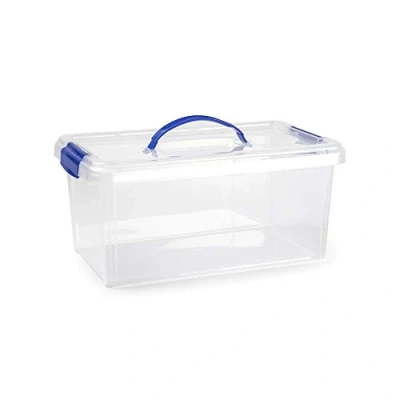 Imagen de PLASTIC FORTE, Caja de almacenamiento, TRANSPARENTE, 10 litros, con asa