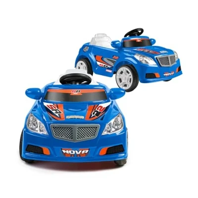 Imagen de FEBER Twinkle Car R/C Blue, Coche Eléctrico con Radio Control, Batería de 12V, Mando Incluido Distancia 10 m, Autonomía 45 min, Peso Máximo 25 kg, Edad 3 a 6 años, Famosa (FEN51000)