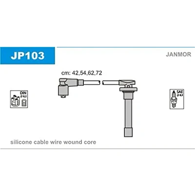 Imagen de JANMOR JP103 Juego de Cables Encendido HONDA: Civic V Hatchback, Accord 6 Limousine, PRELUDE 4