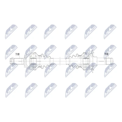 Imagen de NTY NPW BM 230 Árbol de Transmisión Eje trasero izquierda 758mm automática BMW: 5 Sedán