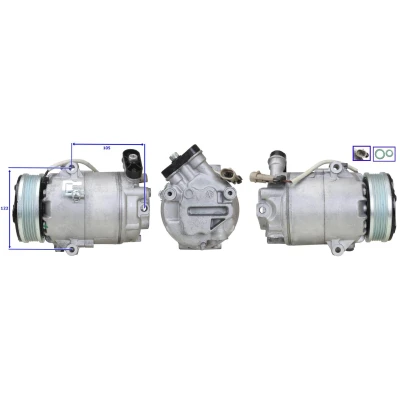 Imagen de LUCAS ACP517 Compresor de Aire Acondicionado PAG 46 R134a con juntas OPEL: Astra H Hatchback, GTC, Zafira B