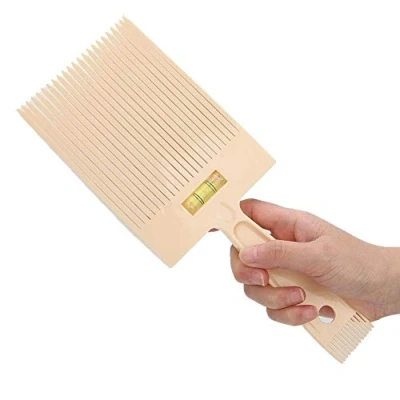 Imagen de Peine de guía Plano Superior, Pelo Profesional Doble Punta, Peluquero con nivelación Agua precisa para Hombres y niñas Corte