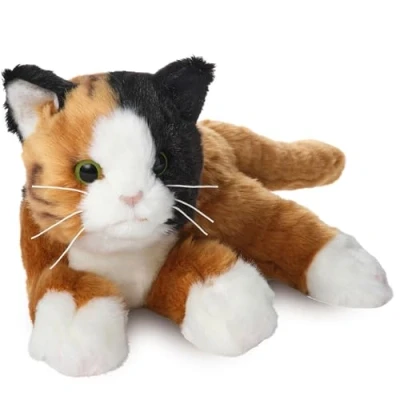 Imagen de Bearington Collection Callie Felpa Peluche Animal Calico Gato 15 Pulgadas