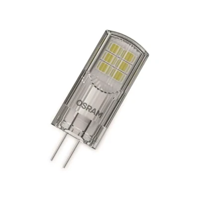 Imagen de OSRAM lámpara LED con base G4, luz blanca cálida (2700 K), de bajo voltaje 12 V, 2,6 W, reemplazo la tradicional 28 W [clase energética F]