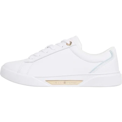 Imagen de Tommy Hilfiger Court Sneaker Mujer Chic de Piel, Blanco (White), 39