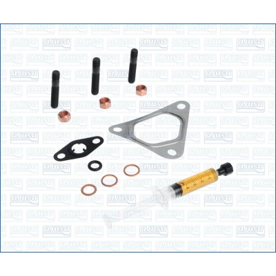 Imagen de AJUSA JTC11016 Juego de montaje, turbocompresor with studs, syringe oil con juntas instrucciones montaje MERCEDES BENZ: Clase E Berlina