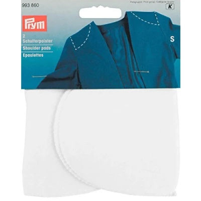Imagen de Prym 993860 Schulterpolster Halbmond PA S weiß Hombreras Talla S, Blanco, 15.0 x 12.5 4.5 cm