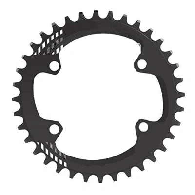 Imagen de Tbest Plato de icleta Montaña,96 mm BCD 32T 34T 36T 38T Ancho Estrecho Anillo Cadena Aluminio Solo Sram Compatible M6000 M7000 M8000 Shimano MTB BMX(36T Negro)
