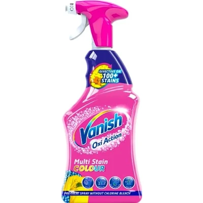 Imagen de Vanish Oxi Action Pre Treat para manchas difíciles, spray removedor de tela, eficaz en más 100 manchas, fórmula sin cloro, seguro telas diarias, 500 ml, paquete 1