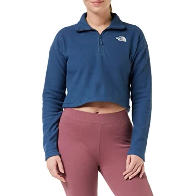 Imagen de THE NORTH FACE Glacier Cropped Sudadera, Azul grisáceo, Extra Large para Mujer