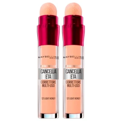 Imagen de 2 correctores líquidos multiusos Maybelline Nueva York, color 121, miel claro,