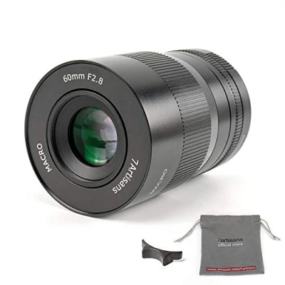 Imagen de 7artisans 60mm F2.8 Macro APS C Lente Fija Gran Angular para cámaras compactas sin Espejo Canon EOS M/EOS M2/EOS M3/EOS M100/EOS M5/EOS M6/EOS M50/EOS M10/EOS M200 Negro