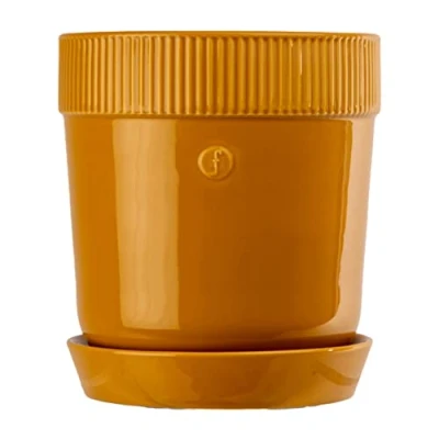 Imagen de Sagaform Elise 5018397 Maceta de gres (17 x 17 19 cm), Color Amarillo