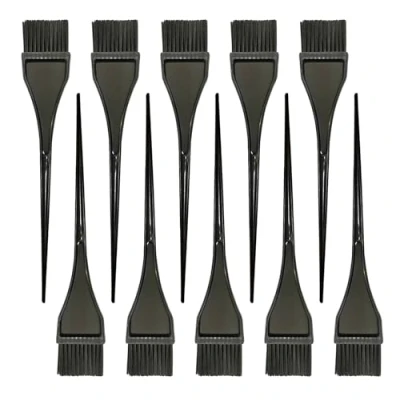 Imagen de XNIVUIS 10 Piezas Pinceles para Teñir Cabello Cabello, Brocha Tinte Pelo Cepillo el Herramientas DIY (Negro)