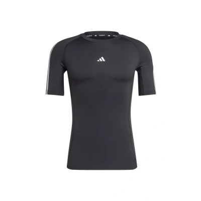 Imagen de adidas Performance Techfit Compression 3STRIPES Camiseta deportiva, Hombre, Talla: XS, Black
