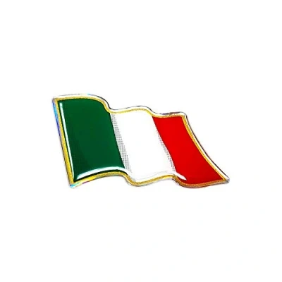 Imagen de 4R Quattroerre.it 14009 Etiqueta Adhesiva 3D Bandera Italia el Viento HQ, 78 x 40 mm