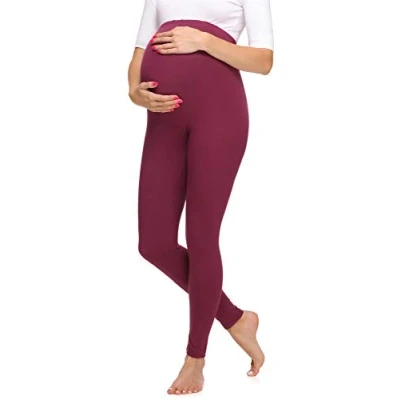 Imagen de Merry Style Leggins Premamá Pantalones Largos de mujer Mallas largas Embarazo para embarazada MS10 297 (Burdeos, XXL)
