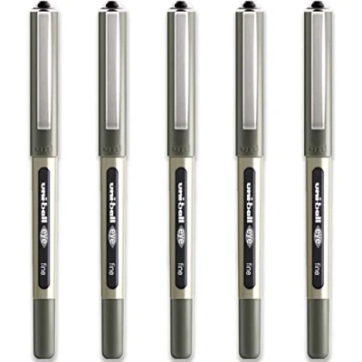 Imagen de Bolígrafos UB 157 Eye Fine, tinta negra Uni Super Ink, punta de 0,7 mm. Paquete 5 unidades