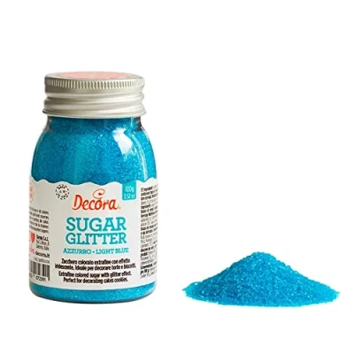 Imagen de DECORA Azúcar con purpurina azul claro 100 g