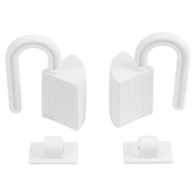 Imagen de Nikou Finger Pinch Guard 2PCS Protector de puerta Seguridad para niños Tapones Bisagra Guardia Topes Flexible PE y PP