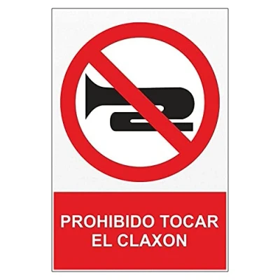 Imagen de Becral® Señal PROHIBIDO TOCAR CLAXON PVC 0,7mm 210X300mm prohibición (ref.RD40070)