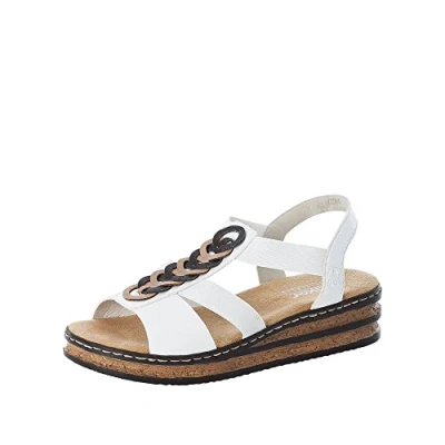 Imagen de Rieker 629y2, Sandalias Mujer, Blanco, 41 EU