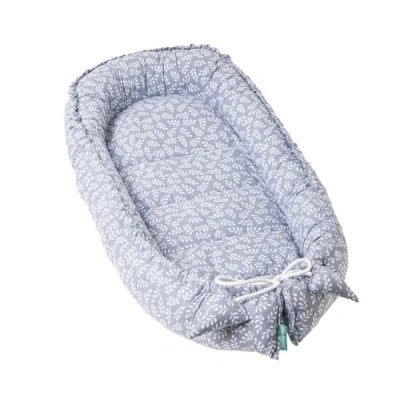 Imagen de molis&amp;co. Nido de Bebé 90 x 50 cm. Reductor Cuna o Colecho para Bebe. Algodón. Portátil Viaje recién Nacido. Blue Garden. Oeko Tex 100.