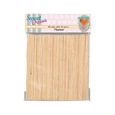 Imagen de Bestron Palos de Madera para Gofres, Sweet Dreams, 2x 60 Piezas