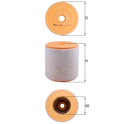Imagen de MAHLE ORIGINAL LX 4961 Filtro de aire 177 172 Cartucho filtrante AUDI: A6 C8 Avant