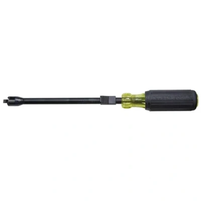 Imagen de Klein Tools 32215 Destornillador ranurado de sujeción tornillo, 17.8 cm longitud con mango agarre acolchado, negro, 1/4 pulgadas