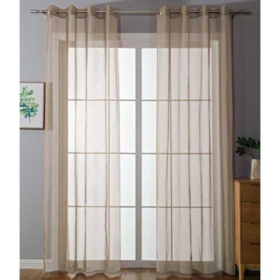 Imagen de 20332 cn2 Uni Juego de 2 Cortinas con Ojales (245 x 140 cm), Color Transparente
