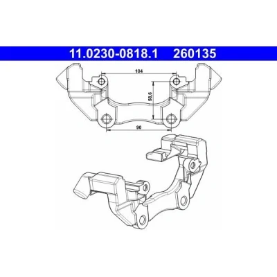 Imagen de ATE 11.0230 0818.1 Soporte de Pinzas Freno VOLVO: C30