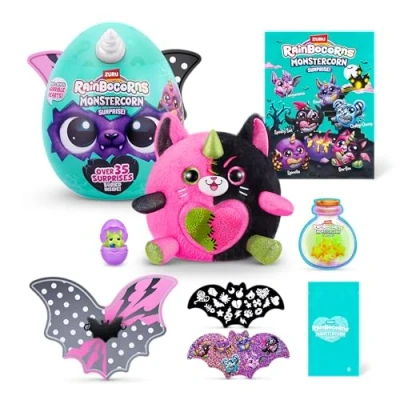Imagen de Rainbocorns ZURU Monstercorn Surprise, Cat, by Surprise Unboxing Soft Toy, Fantasy Monster Gifts for Girls, Imaginary Play with Wearable Accessories (Cat)
