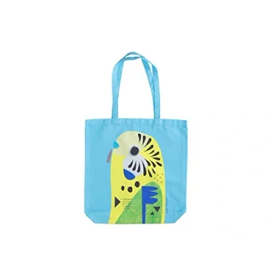 Imagen de Maxwell &amp; Williams Pete Cromer Bolsa Lateral con Diseño de Loro 100% Sarga Algodón, 42 x 41 cm Azul