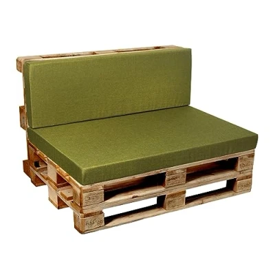 Imagen de Garden Factory Cojines para palets, Cojín de palé, Sofas palets Asiento, Respaldo o Juego V2 (Set (Asiento 120x80+Respaldo 120x40, Lima))