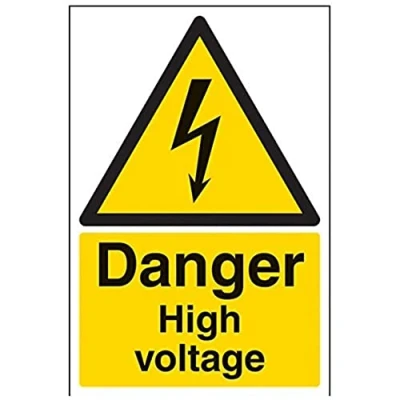 Imagen de VSafety Danger Señal de advertencia alto voltaje (200 mm x 300 mm, plástico rígido 1 mm)