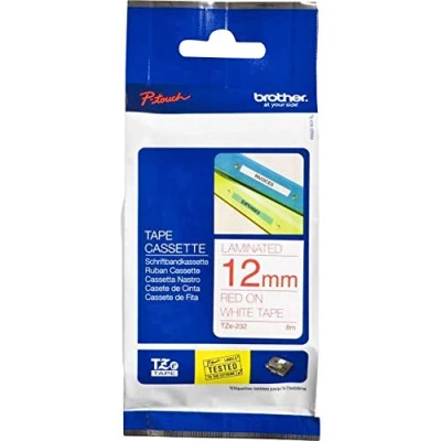 Imagen de Brother TZE232 Cinta, color rojo y blanco