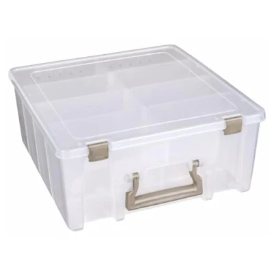 Imagen de ArtBin Super Satchel, plástico de polipropileno, transparente y dorado, doble profundidad