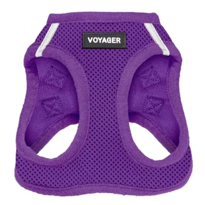 Imagen de Voyager Step in Air Arnés de Malla para Cualquier Tiempo, Reflectante, Perros pequeños/medianos y Gatos, Evita tirones, fijación Segura con Hebilla, Anillas en D Dobles, Morado, S