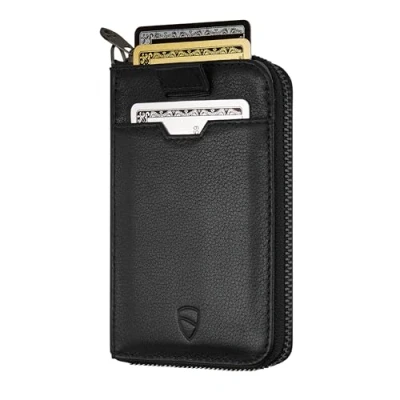 Imagen de Vaultskin Notting Hill Cartera Minimalista con Cremallera y protección RFID para Tarjetas Monedas Efectivo (Negro)