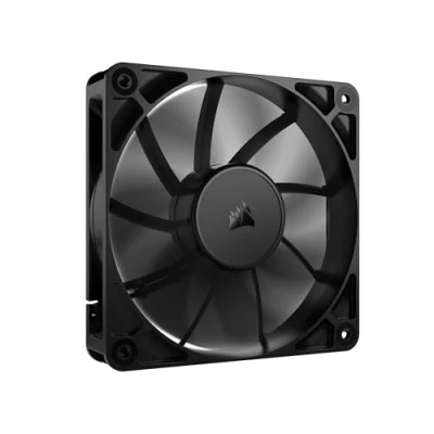 Imagen de CORSAIR RS120 120 mm PWM Ventilador Conexión en Cadena Bajo Nivel de Ruido Rodamiento Cúpula Magnética Paquete Sencillo Negro