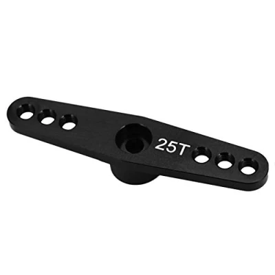 Imagen de JNJOOD 25T Servo Brazo Horn Metal Full Gas Partes Doble Manillar para Futaba Negro