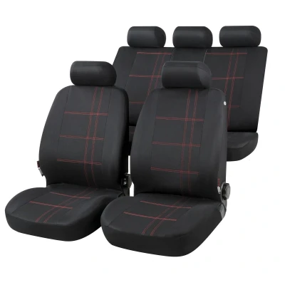 Imagen de WALSER Nashville 13425 Cubreasiento negro, Rojo Poliéster delante y detrás VOLKSWAGEN: Passat B6 Berlina, Golf 4 Cabrio, 5 norauto, oscaro,