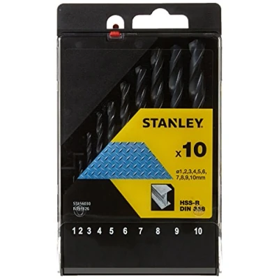 Imagen de STANLEY STA56030 QZ Cassette con 10 brocas HSS R para metal ø 1 10mm